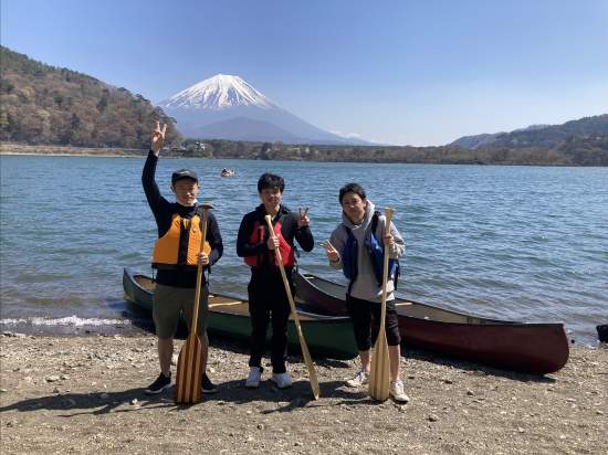 富士山と記念写真