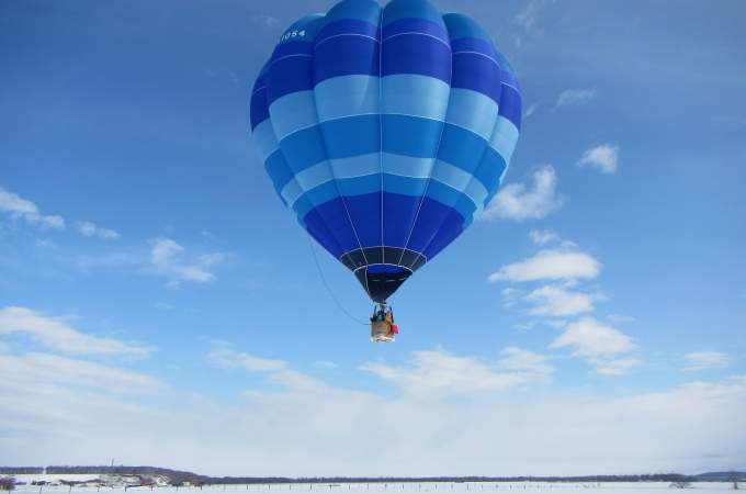【流氷熱気球体験】 熱気球フリーフライト・空から流氷観光（搭乗記念品付き特別プラン）